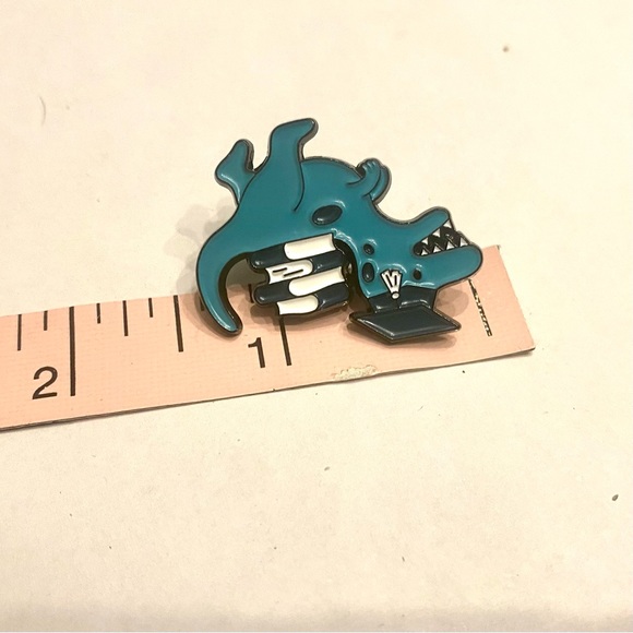 1 LEFT‼️ Nerdy Dinosaur Enamel Pin Smart T-Rex Grad Student Backpack Dino Badge - Picture 6 of 9
